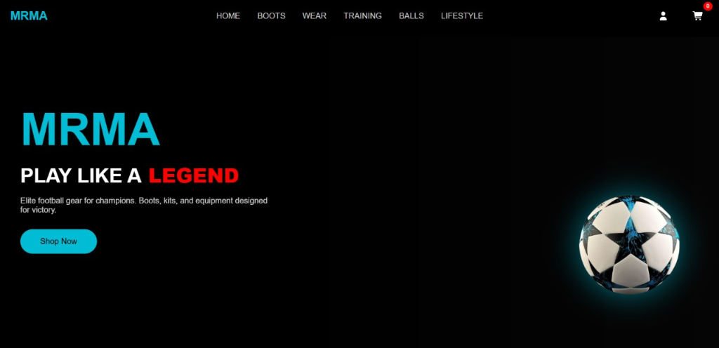 MRMA Sports E-Commerce Website